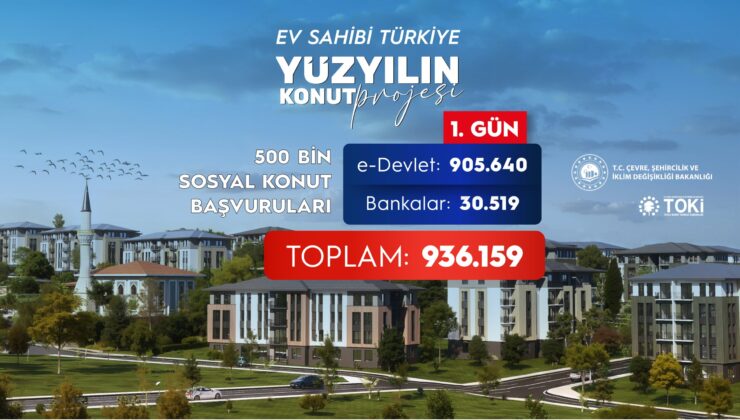 Yüzyılın Konut Projesi’ne İlk Gün 936 Bin Başvuru