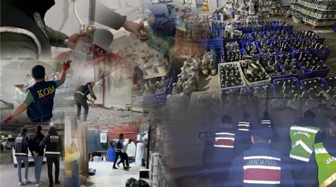 81 İlde Dev Operasyon: 91 Bin Litreyi Aşkın Sahte ve Kaçak İçki Ele Geçirildi